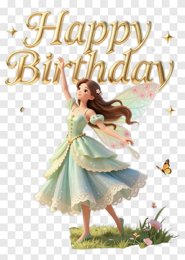 Fairy Celebrating A Happy Birthday PNG