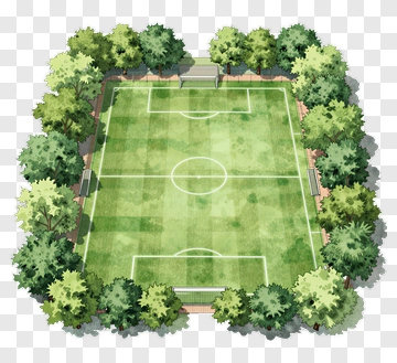Soccer Field Surrounded By Trees PNG