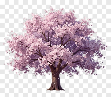 Colorful Cherry Blossom Tree PNG