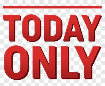 Today Only Promotion Sign PNG