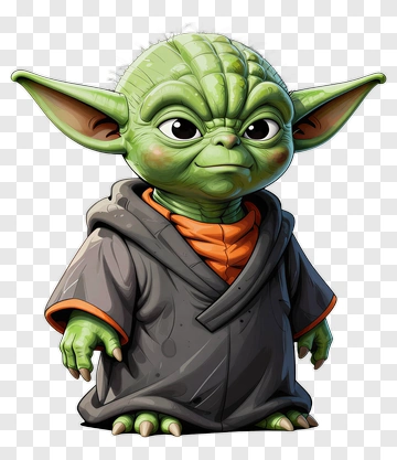 Cartoon Yoda Character PNG