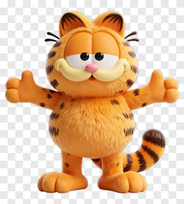 Cartoon Cat With Open Arms PNG