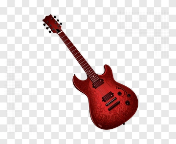 Red Electric Guitar PNG