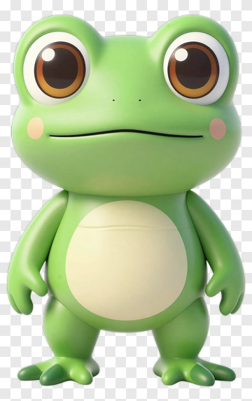 Cartoon Frog Character PNG