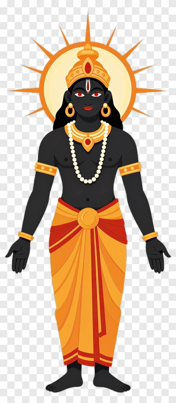 Hindu God With Radiant Halo PNG