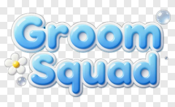 Groom Squad Text Design PNG
