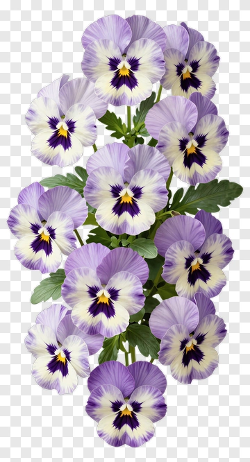 Purple Pansy Flower Bouquet PNG