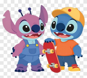 Cartoon Aliens Holding A Skateboard PNG