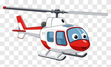 Cartoon Helicopter With A Smiling Face PNG