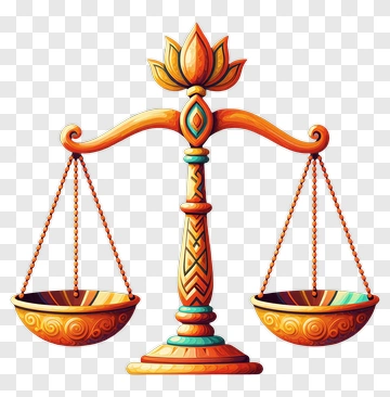 Colorful Scales Of Justice PNG