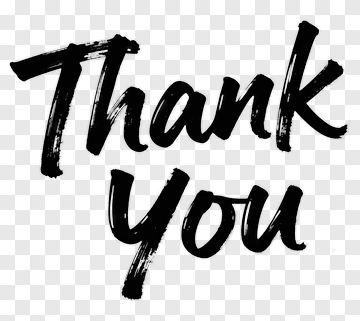 Thank You Text In Bold Brush Script PNG