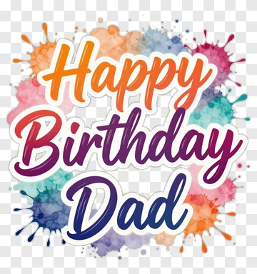 Happy Birthday Dad PNG