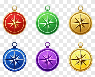 Colorful Compass Icons PNG