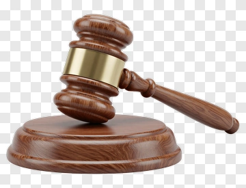 Wooden Gavel On A Base PNG