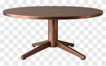 Round Wooden Table PNG
