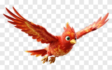 Cartoon Bird Flying PNG