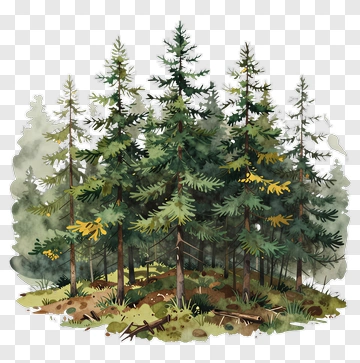 Forest Of Pine Trees PNG