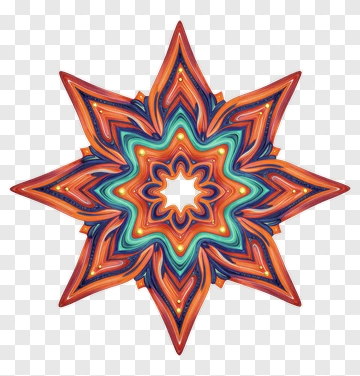 Colorful Star Design PNG
