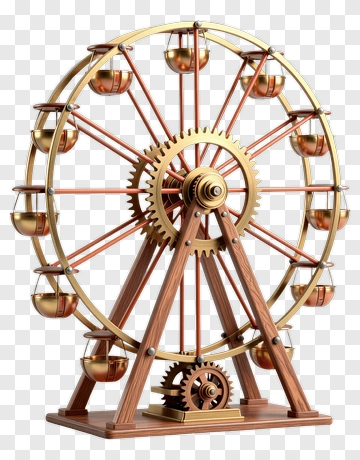 3D Ferris Wheel Model PNG