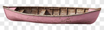Old Pink Wooden Boat PNG