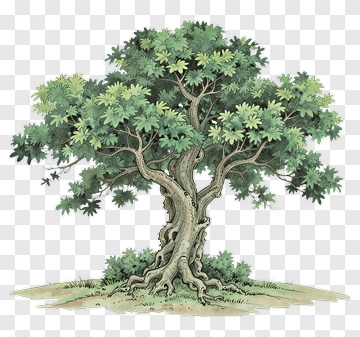 Colorful Tree With Lush Green Foliage PNG