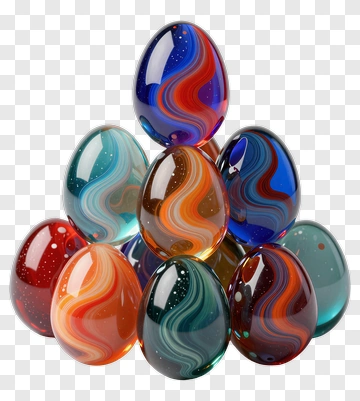 Colorful Decorative Eggs PNG