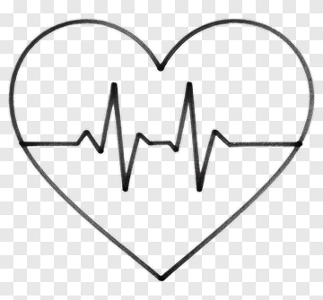 Heart With Ekg Line PNG