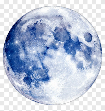 Watercolor Moon PNG