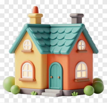Colorful Toy House PNG