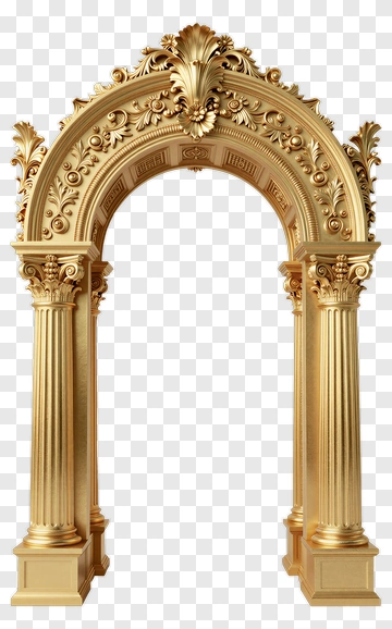 Golden Decorative Arch PNG