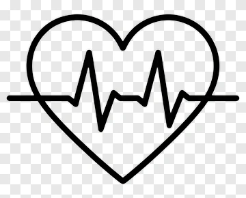 Heart With Ekg Line PNG