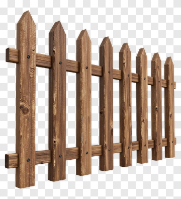 Wooden Picket Fence PNG