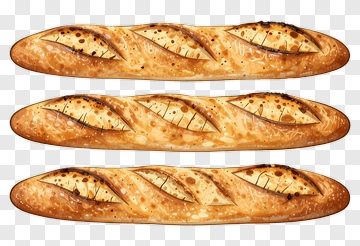 Freshly Baked Baguettes PNG