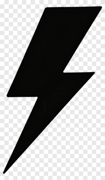 Black Lightning Bolt Symbol PNG