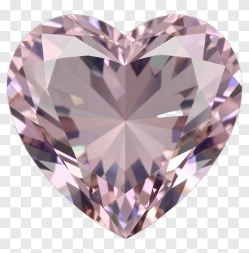 Pink Heart-Shaped Gemstone PNG