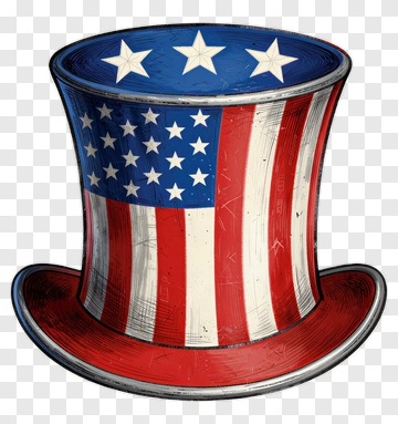 Patriotic Top Hat PNG