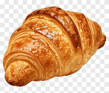 Golden Croissant PNG