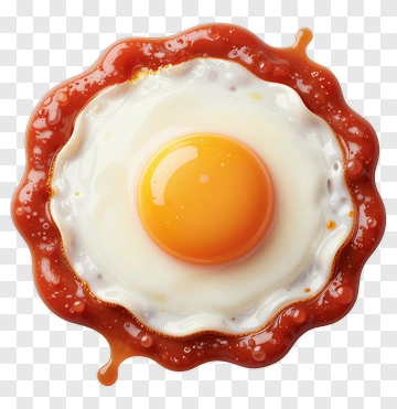Fried Egg With Ketchup PNG