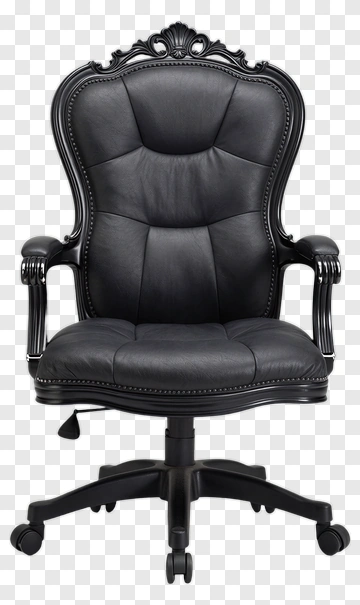 Elegant Black Office Chair PNG
