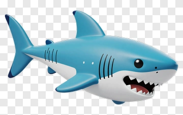 Cartoon Shark With A Friendly Expression PNG