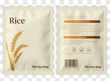 Rice Facial Mask Packaging PNG