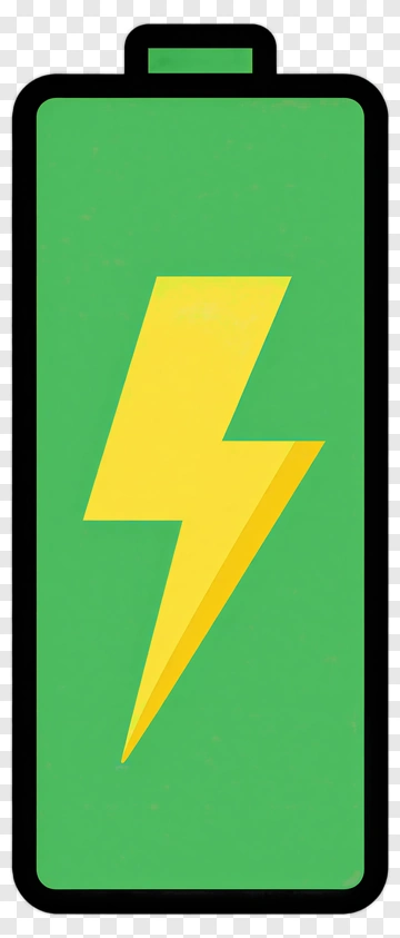 Battery Icon With Lightning Bolt PNG