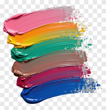 Colorful Paint Strokes PNG