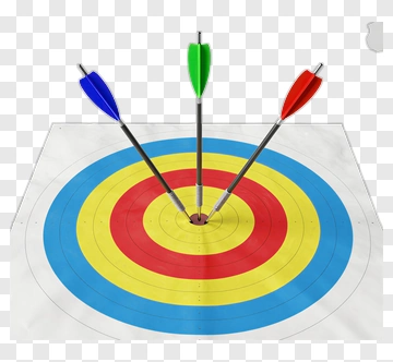 Archery Target With Arrows PNG