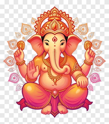 Colorful Ganesh Statue PNG