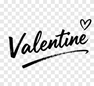 Valentine's Day Text Design PNG