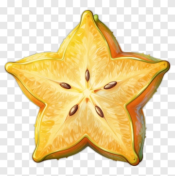 Star Fruit Slice PNG