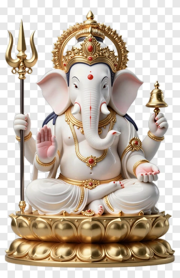 Hindu God Ganesha Statue PNG