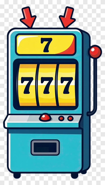 Cartoon Slot Machine With Jackpot Sevens PNG
