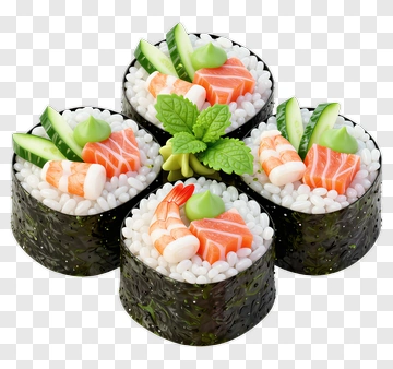 Sushi Platter With Salmon And Shrimp PNG